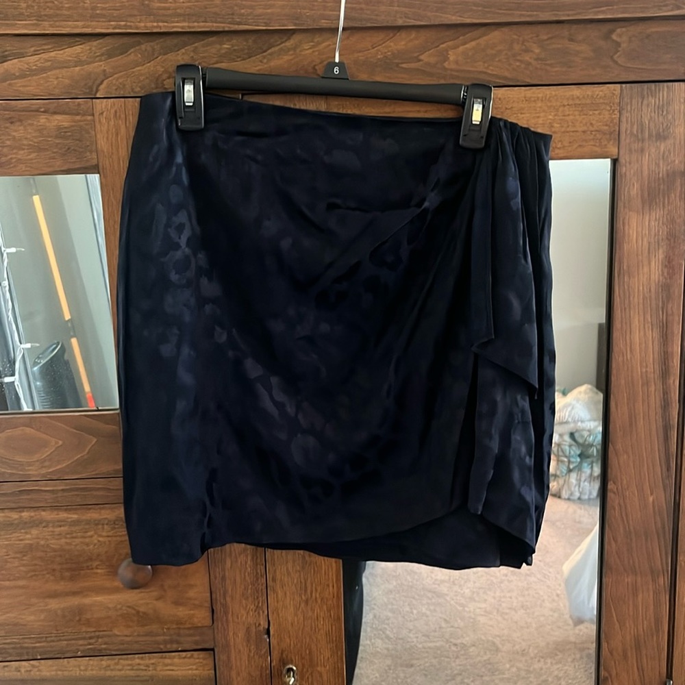 Express faux wrap mini skirt